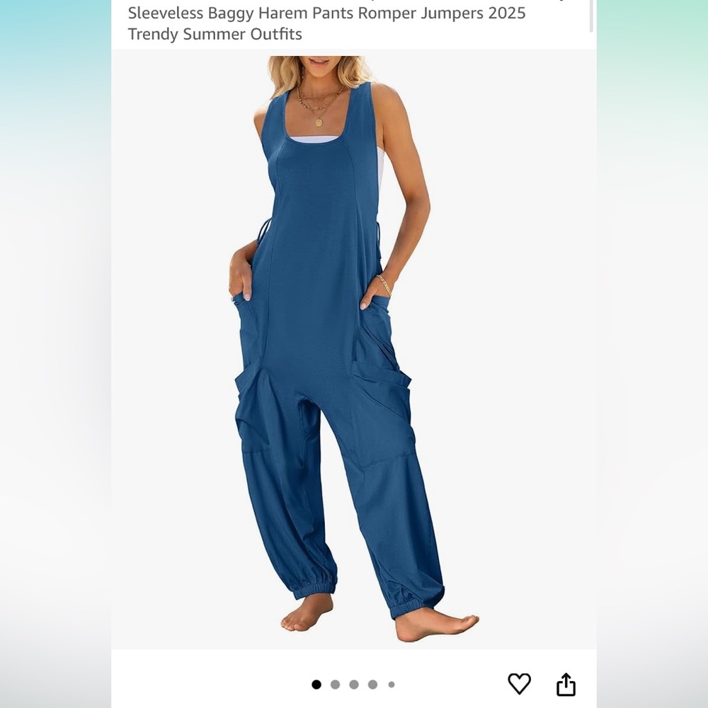Amazon Sleeveless Blue Jumpsuit